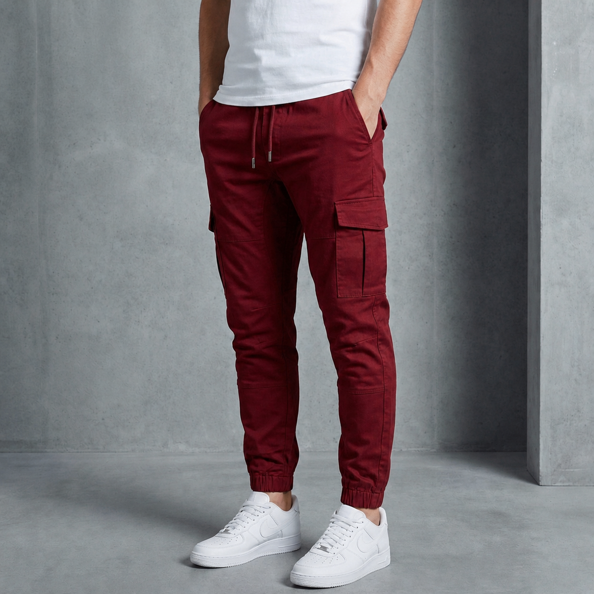 Dalton Casual Relaxed Fit Cuffed Cargo Joggers