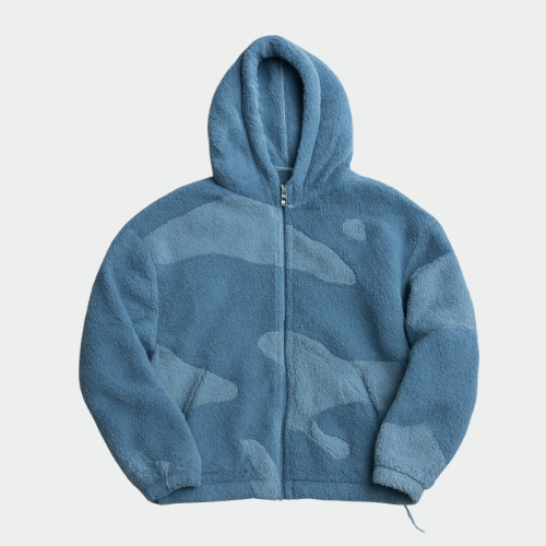 Ellis Oversized Streetwear Sherpa Zip Up Jacket