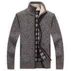 Everett Men’s Cable Knit Flannel Lined Cardigan