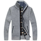 Everett Men’s Cable Knit Flannel Lined Cardigan