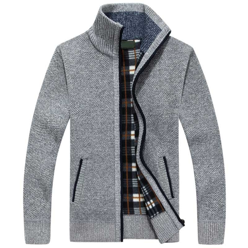 Everett Men’s Cable Knit Flannel Lined Cardigan