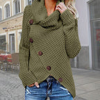 Marlowe Women’s Asymmetric Button Sweater