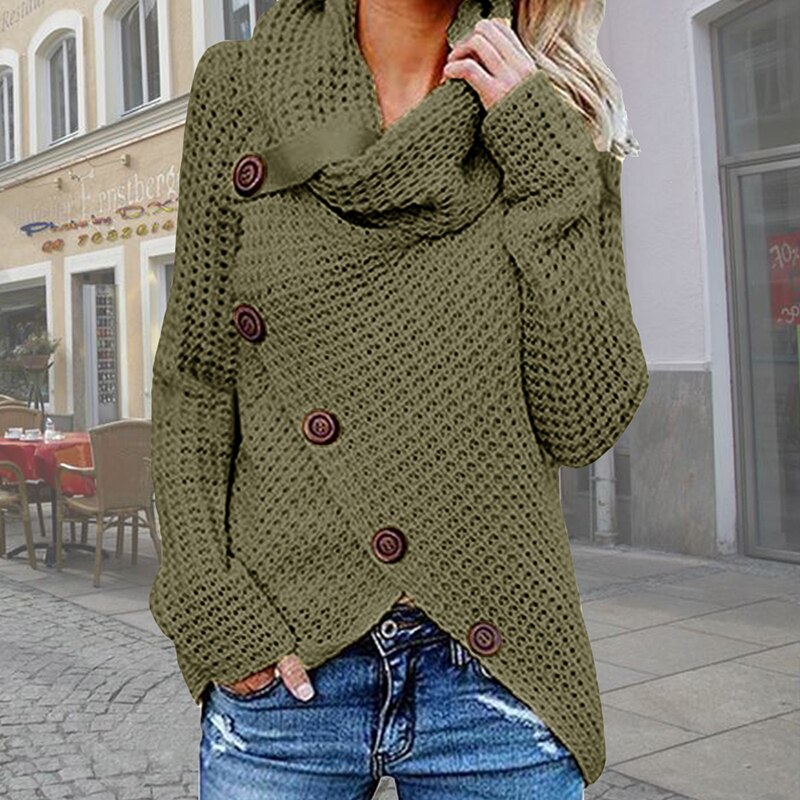 Marlowe Women’s Asymmetric Button Sweater