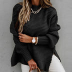 Arden Women’s High Collar Side Slit Sweater