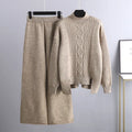 Lillian Cashmere Cable Knit Matching Set