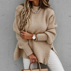 Arden Women’s High Collar Side Slit Sweater