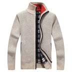 Everett Men’s Cable Knit Flannel Lined Cardigan