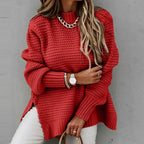 Arden Women’s High Collar Side Slit Sweater