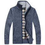 Everett Men’s Cable Knit Flannel Lined Cardigan