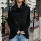 Marlowe Women’s Asymmetric Button Sweater