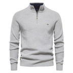 Harrison Men’s Casual Ribbed Quarter Zip Sweater