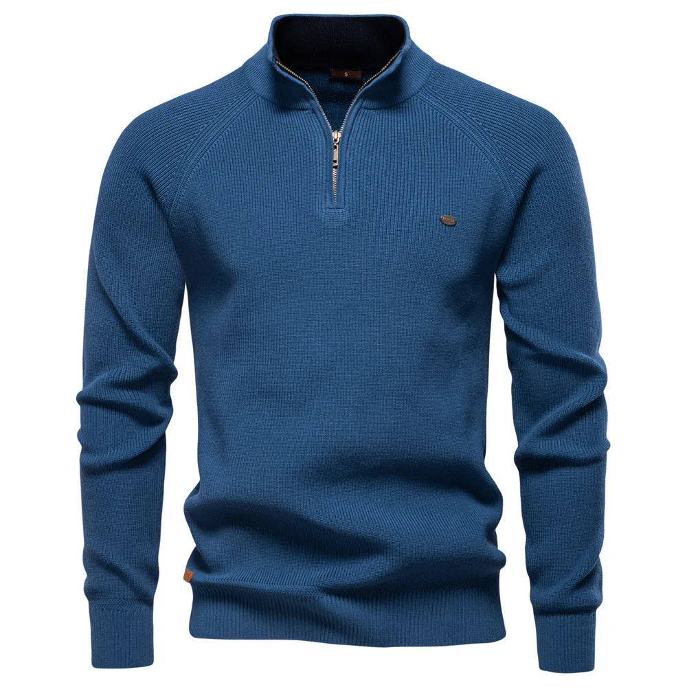 Harrison Men’s Casual Ribbed Quarter Zip Sweater
