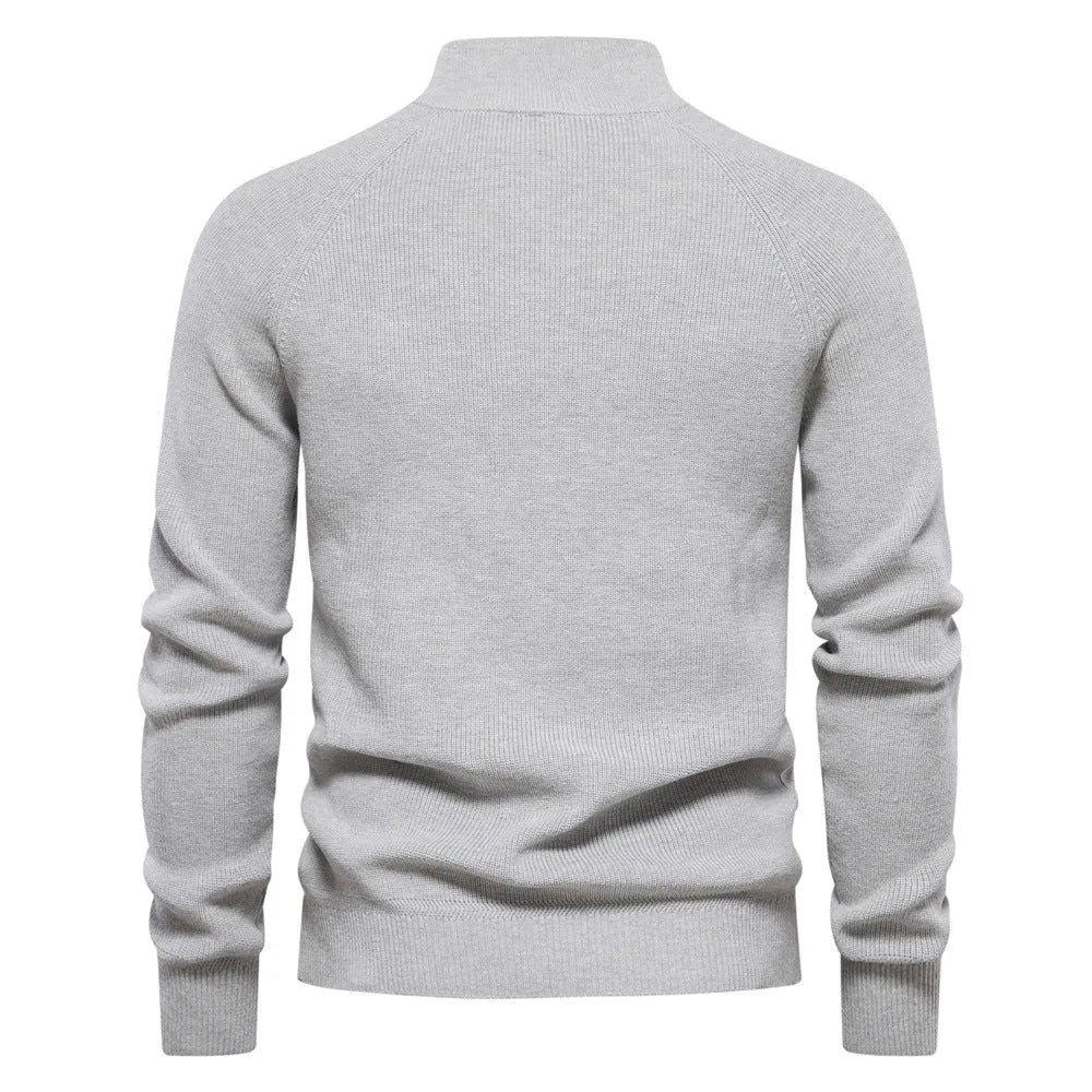 Harrison Men’s Casual Ribbed Quarter Zip Sweater