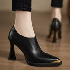 Margot Leather Square Toe Ankle Boots