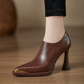 Margot Leather Square Toe Ankle Boots