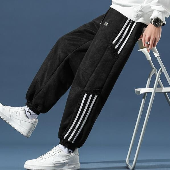 Grayson Men’s Vegan Shearling Trim Joggers