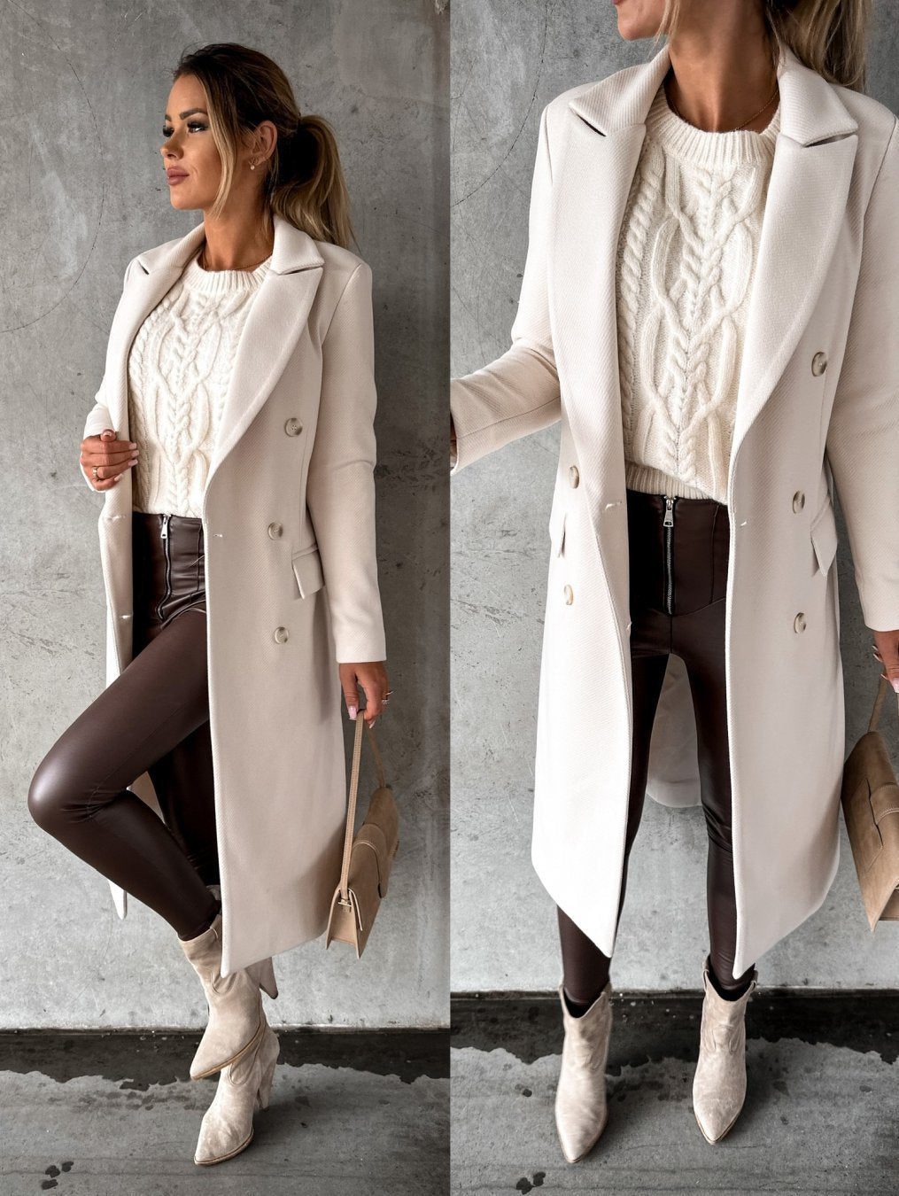 Genevieve Women’s Longline Tailored Coat