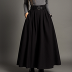 Vivienne Elegant High Waisted Pleated Maxi Skirt