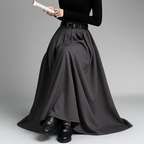 Vivienne Elegant High Waisted Pleated Maxi Skirt