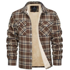 Derrick Men’s Plaid Sherpa Lined Shirt Jacket
