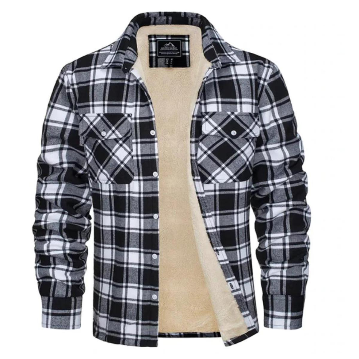 Derrick Men’s Plaid Sherpa Lined Shirt Jacket