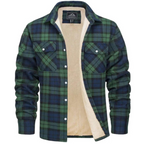 Derrick Men’s Plaid Sherpa Lined Shirt Jacket