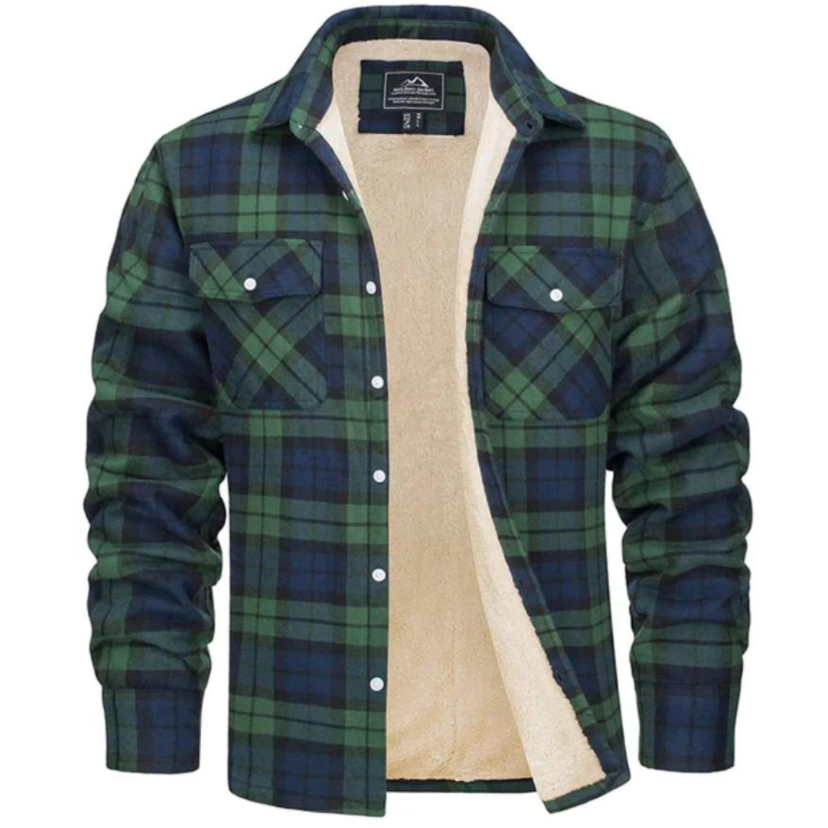 Derrick Men’s Plaid Sherpa Lined Shirt Jacket