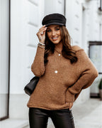 Ollie Women’s Off Shoulder Oversized Sweater