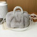 Collins Women’s Plush Fur Shoulder Bag for Winter