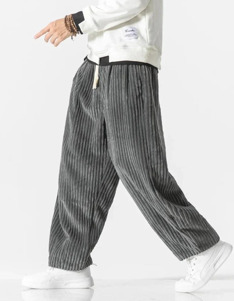 Everett Men’s Streetwear Wide Wale Corduroy Sweats