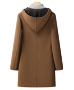 Bradford Men’s Wool Tailored Hooded Overcoat for Winter