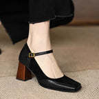 Collins Women’s Leather Two Tone Mary Jane Heels