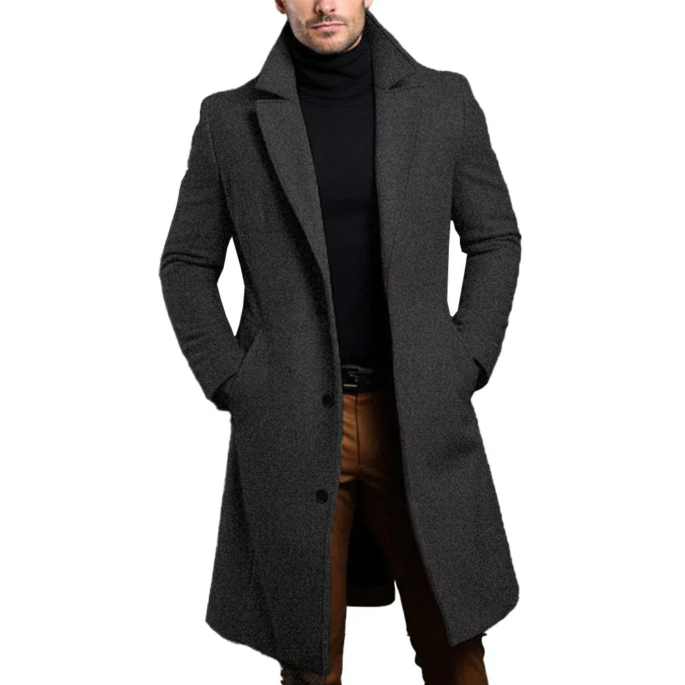 Marshall Formal Long Wool Single Breasted Topcoat