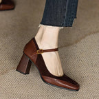 Collins Women’s Leather Two Tone Mary Jane Heels
