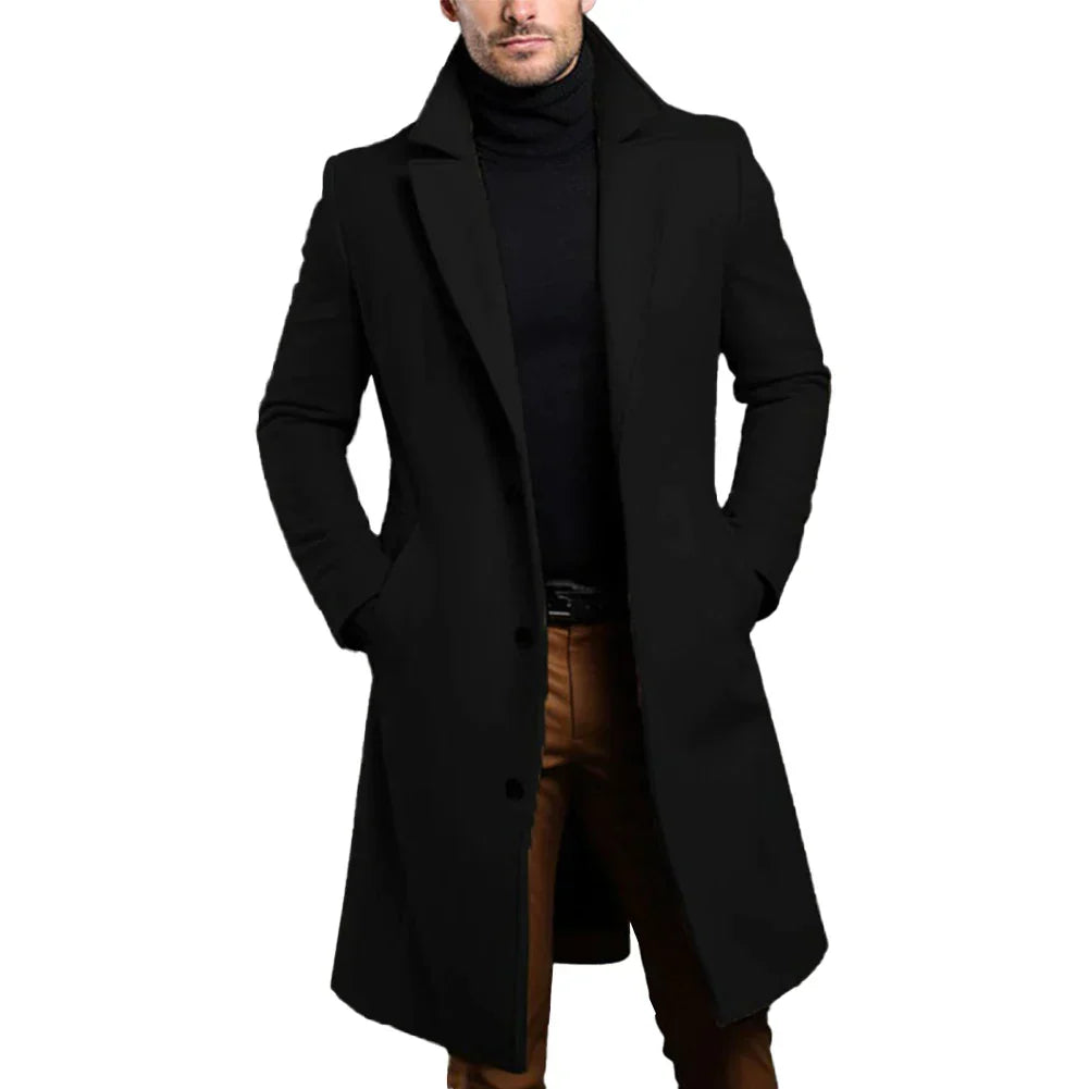 Marshall Formal Long Wool Single Breasted Topcoat