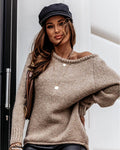 Ollie Women’s Off Shoulder Oversized Sweater