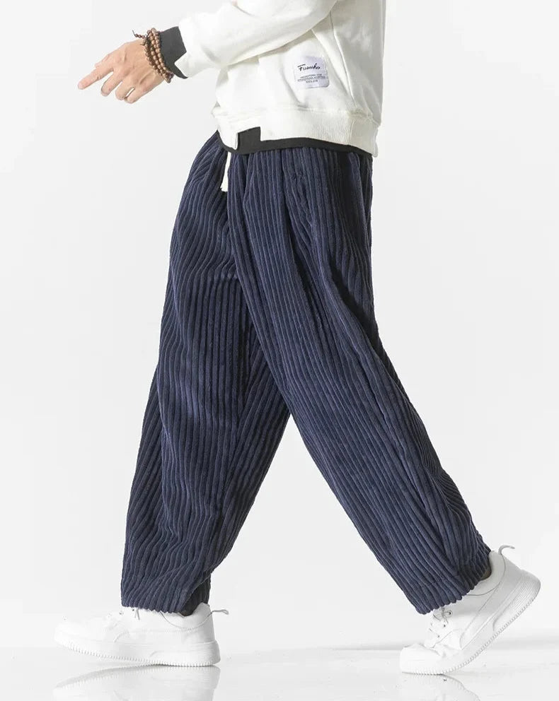 Everett Men’s Streetwear Wide Wale Corduroy Sweats