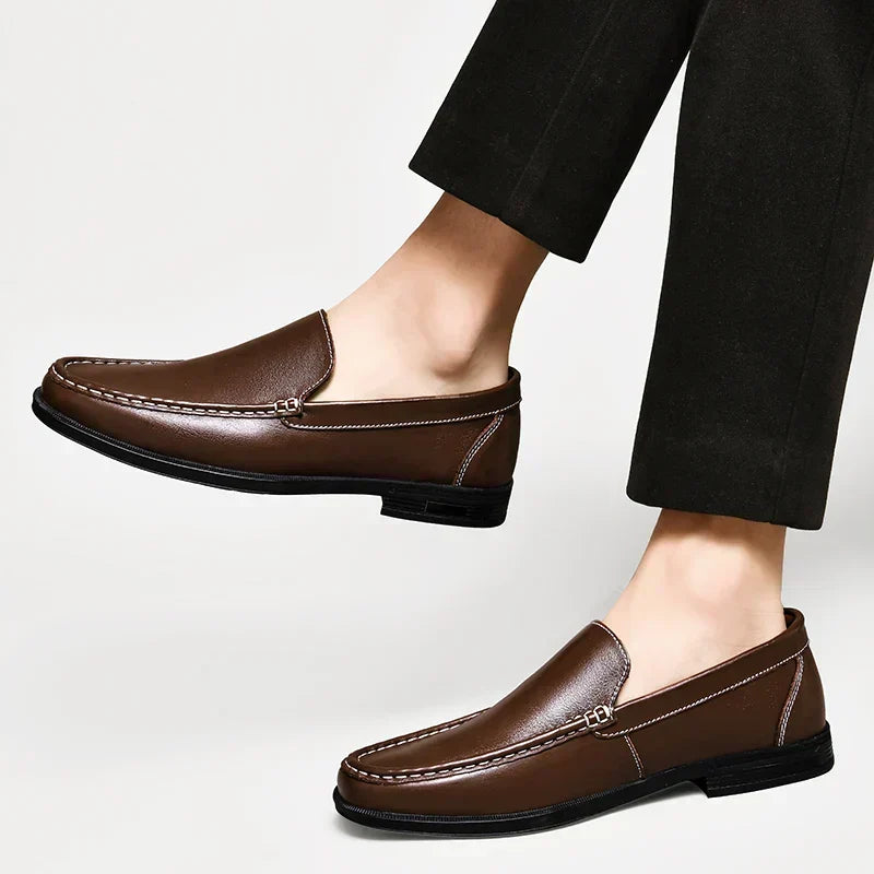 Barry Men’s Leather Casual Slip On Loafers