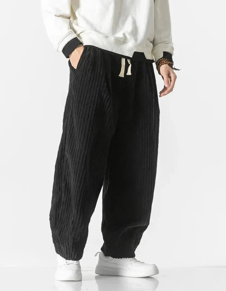 Everett Men’s Streetwear Wide Wale Corduroy Sweats
