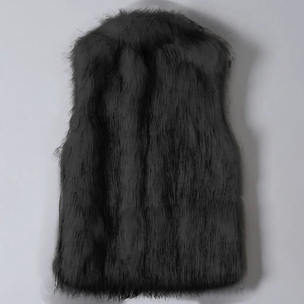 Celestine Elegant Warm Fluffy Shaggy Vest