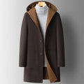 Bradford Men’s Wool Tailored Hooded Overcoat for Winter