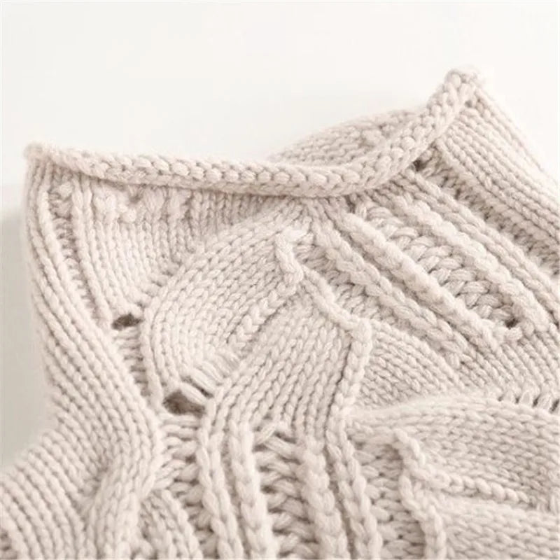 Harlow Women’s Cable Knit High Collar Sweater