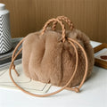 Collins Women’s Plush Fur Shoulder Bag for Winter