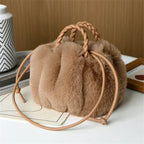 Collins Women’s Plush Fur Shoulder Bag for Winter