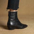 Everly Women’s Leather Square Toe Ankle Boots