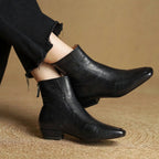 Everly Women’s Leather Square Toe Ankle Boots