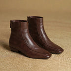Everly Women’s Leather Square Toe Ankle Boots