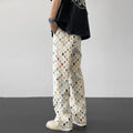 Ronan Casual Distressed Patchwork Straight Leg Pants