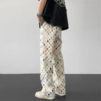 Ronan Casual Distressed Patchwork Straight Leg Pants
