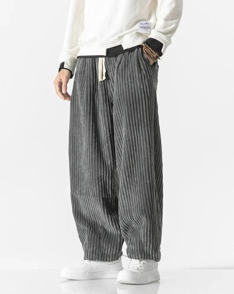 Everett Men’s Streetwear Wide Wale Corduroy Sweats